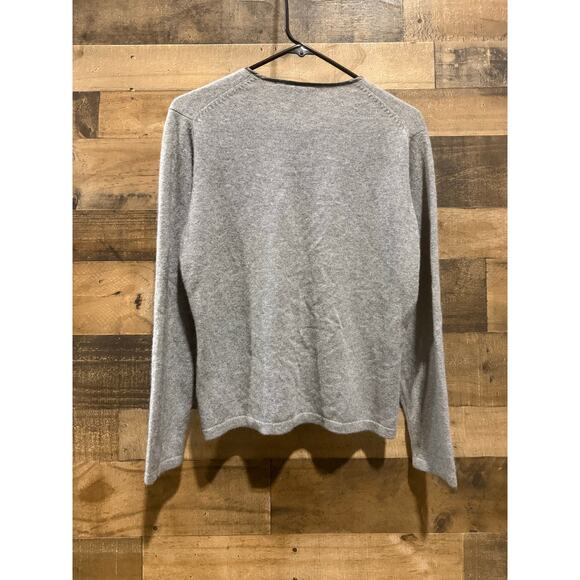 Vintage Women’s JM Gray 2-Ply Cashmere Button Sweater – Size Medium - Picture 7 of 8